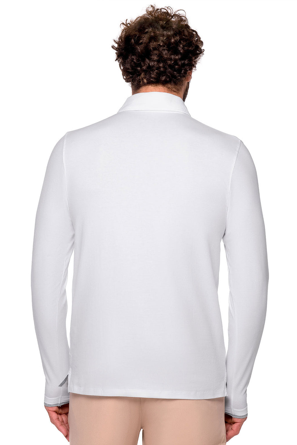 Men's Bal Harbour Long Sleeve Polo with Thumbholes | White