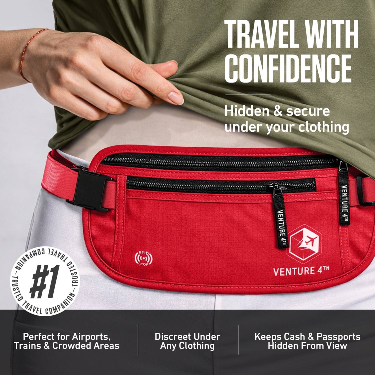 RFID Safe Money Belt